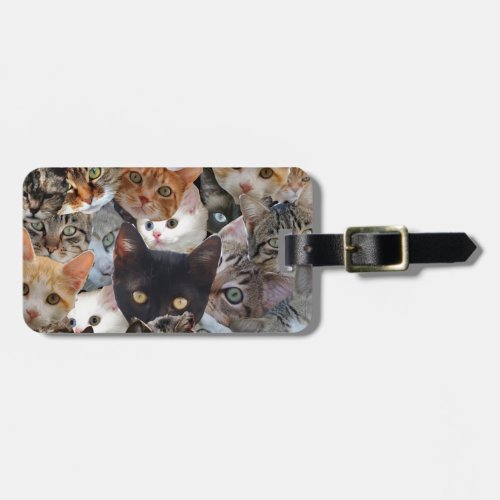 Kitty Collage Luggage Tag