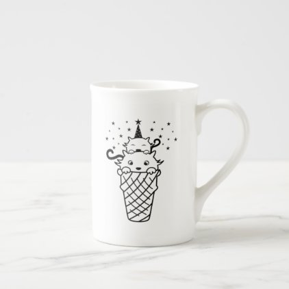 Kitty Cone Ice Cream - Funny cats Tea Cup
