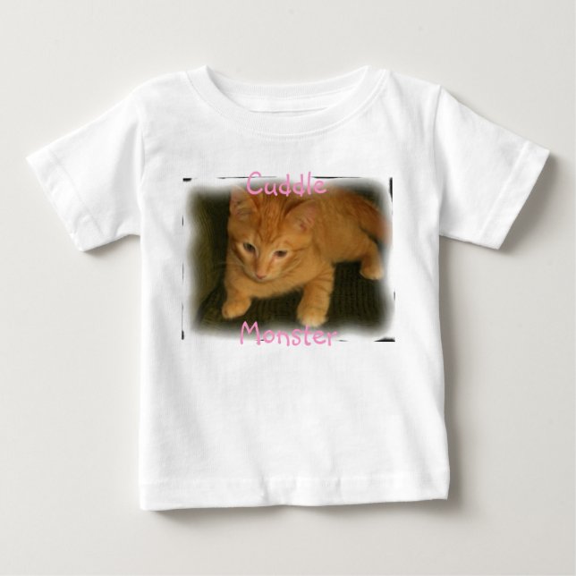 Kitty "Cuddle Monster" Organic Infant Creeper (Front)