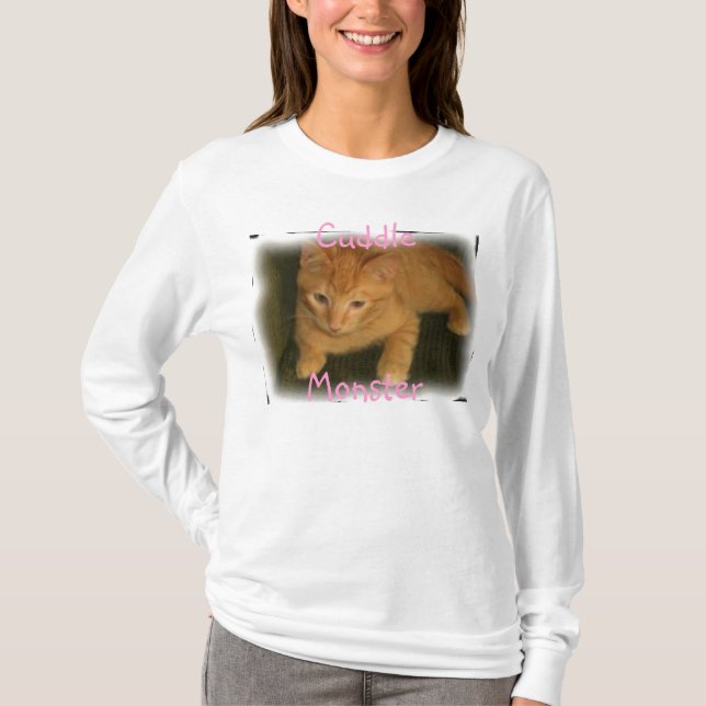 Kitty 'Cuddle Monster' Women's Long-sleeve Shirt (Front)