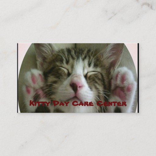 Customizable Kitty day care Business Card