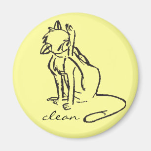 Kitty dishwasher magnet