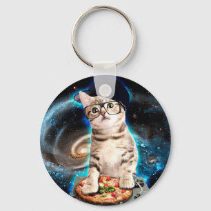 kitty dj cat keychain