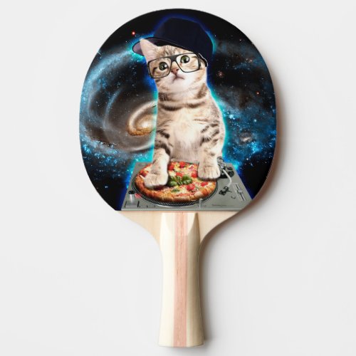 kitty dj cat ping pong paddle