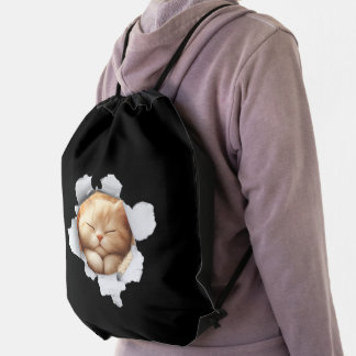 Kitty drawstring bag