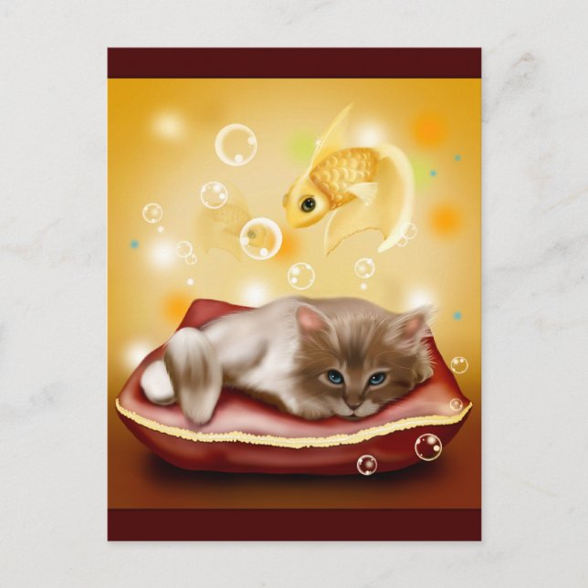 Kitty Dreams Postcard (Front)