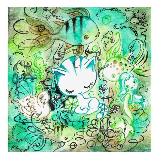 Kitty Dreamscape II Acrylic Print (Front)
