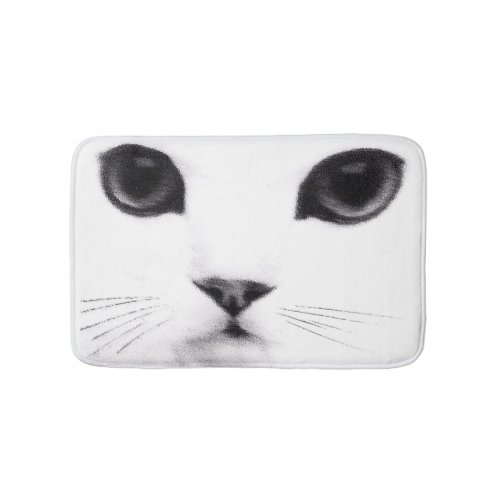 Kitty Face Features Bath Mat