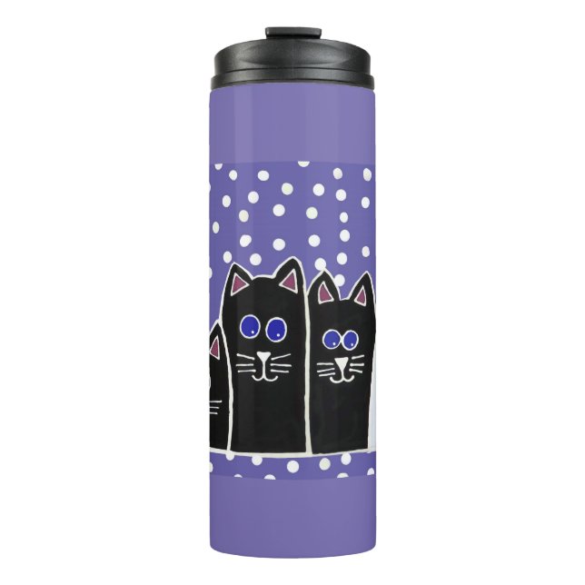 Kitty Family Socks Thermal Tumbler (Front)
