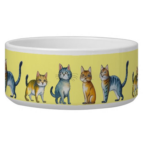 Kitty Feeder with Sequence of Kittens Bowl