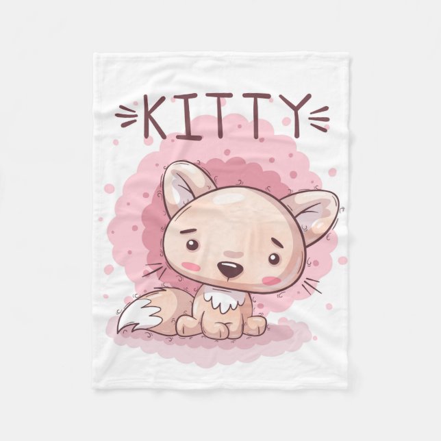Kitty Fleece Blanket (Front)