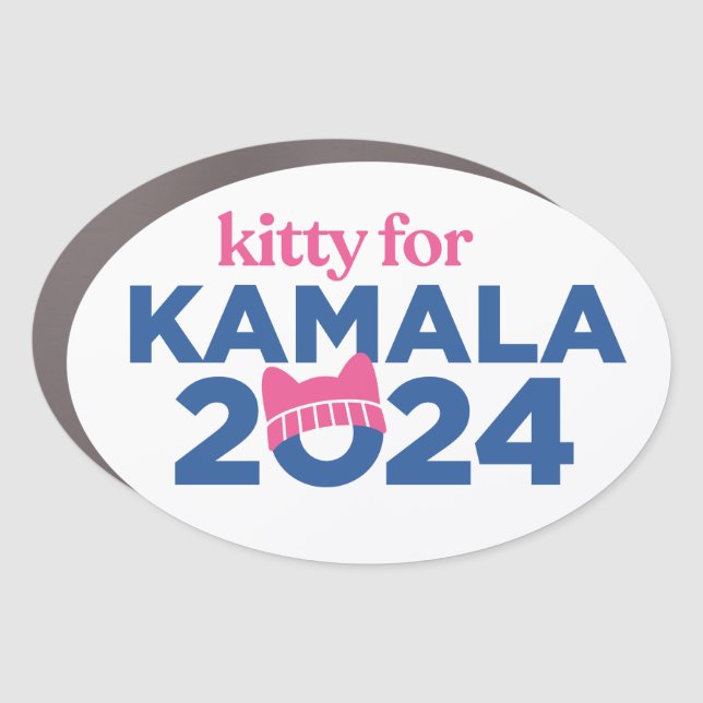 Kitty for Kamala Car Magnet (Front)