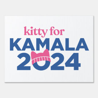 Kitty for Kamala Sign