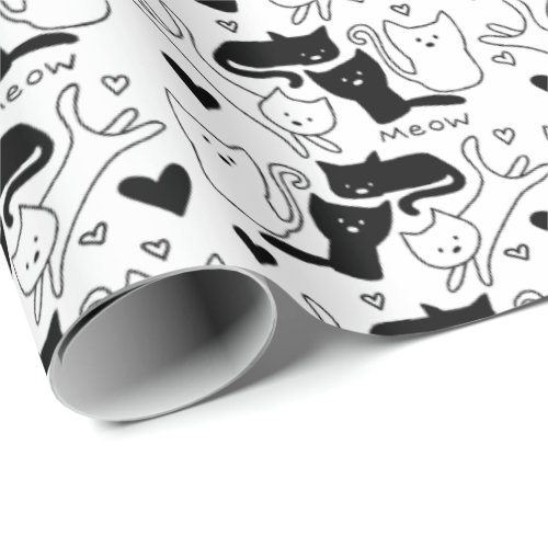 Kitty Galore Pattern Wrapping Paper