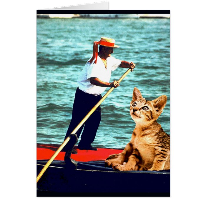 “Kitty Goes to Venice” Greeting Card