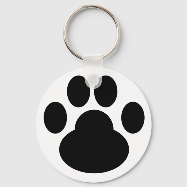 Kitty Gogo Pawprint Keychain (Front)