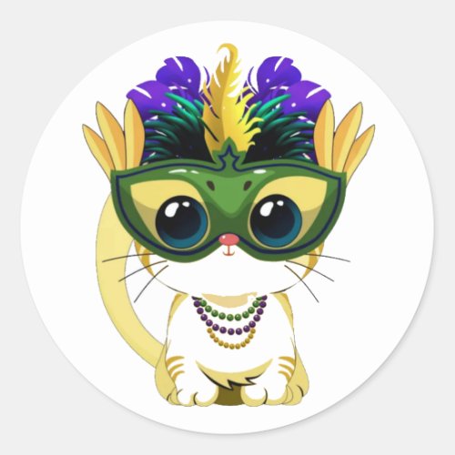 Kitty Gras Classic Round Sticker