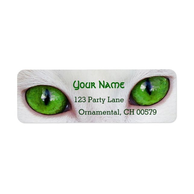 Kitty green eyes label (Front)