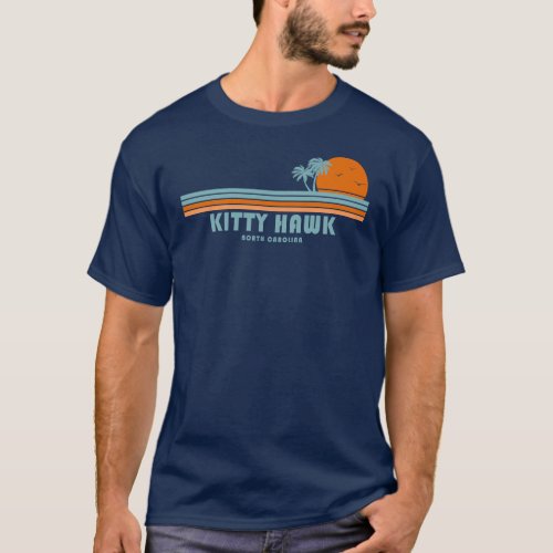 Kitty Hawk North Carolina Sun Palm Trees T_Shirt
