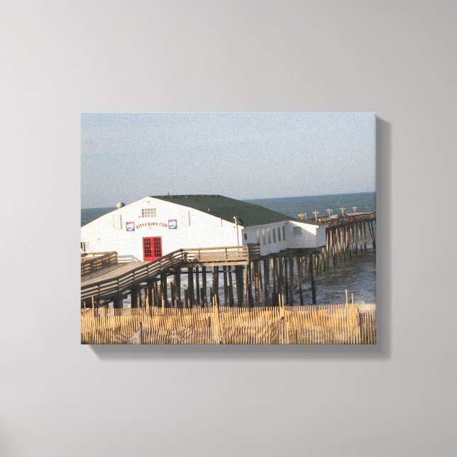 Kitty Hawk Pier, NC, photo on Canvas Print (Front)