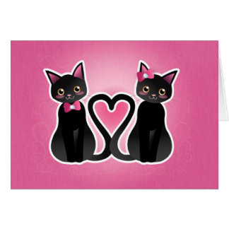 Kitty heart - charcoal ver-card cards