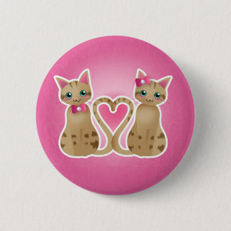 Kitty heart-ginger ver-button button
