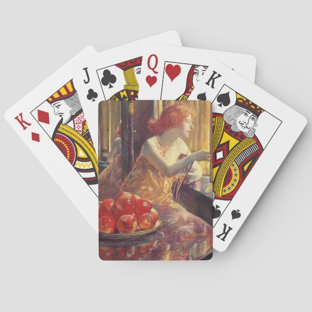 Kitty Hughes (Beautiful American Red-Haired Woman) Poker Cards (Back)