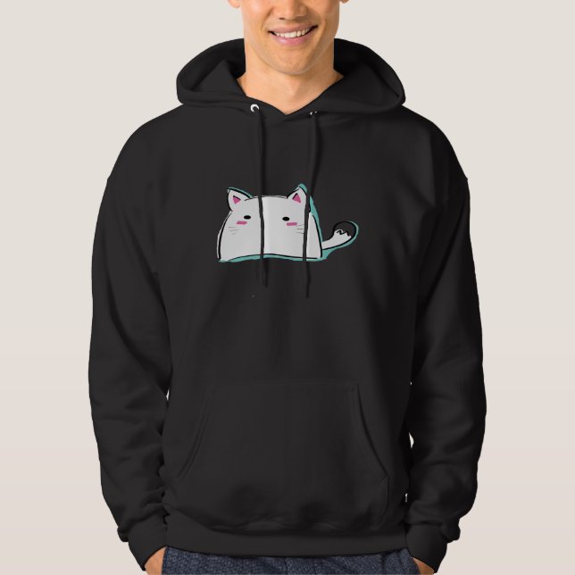 Kitty Illustration Cute Cat  Adorable Hoodie (Front)