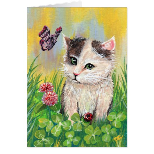 Kitty in Clover Patch Cards (Front)