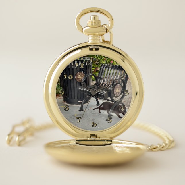 Kitty in The Park Pocket Watch (Inside)