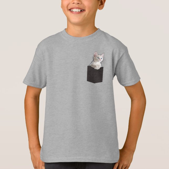 Kitty in the pocket T-Shirt (Front)