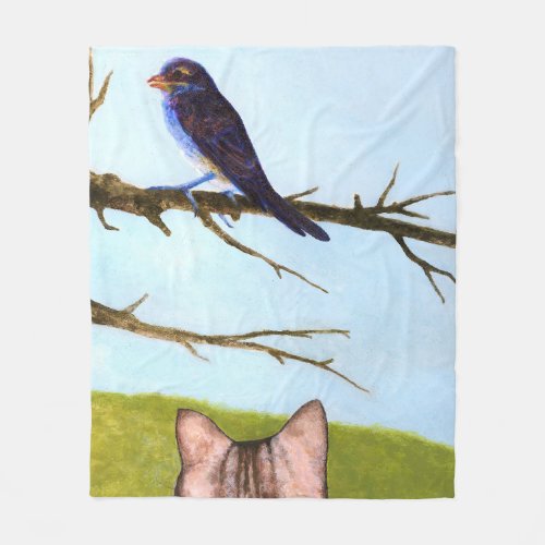 Kitty in the Window Fleece Blanket