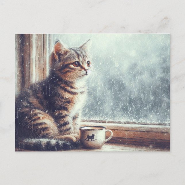 Kitty in the Window Postcard (Front)