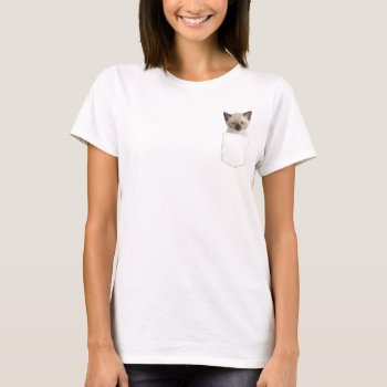 Kitty In Your Pocket T-shirt by Mikeybillz at Zazzle