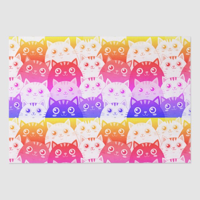 Kitty Kat Kaleidoscope Tissue Paper (Front)
