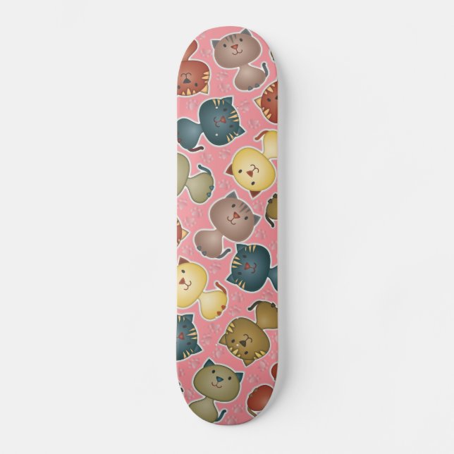 Kitty Kats Pink Skateboard (Front)