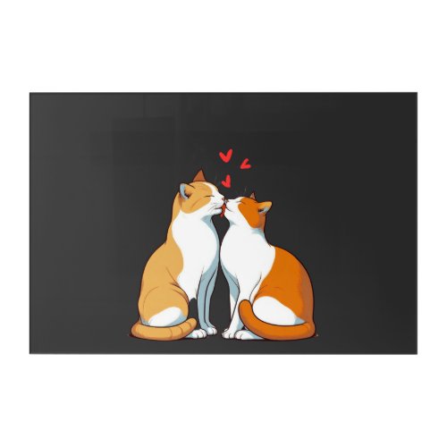 kitty kiss acrylic print