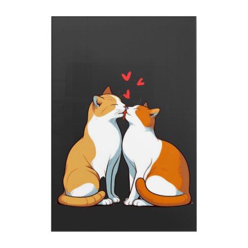 kitty kiss acrylic print