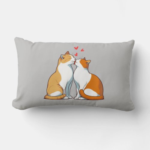 kitty kiss lumbar pillow