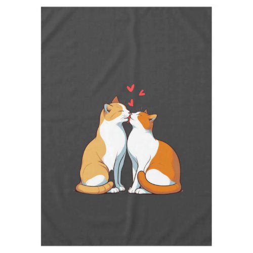 kitty kiss tablecloth