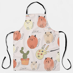 Kitty Kitten Cats: Cute Animal Pattern Apron