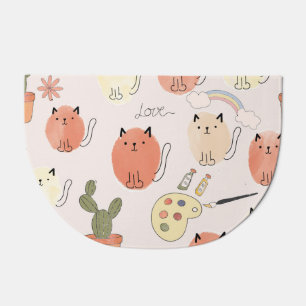Kitty Kitten Cats: Cute Animal Pattern Doormat