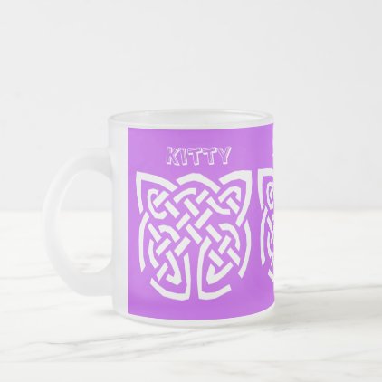 Kitty Kitty Frosted Glass Coffee Mug