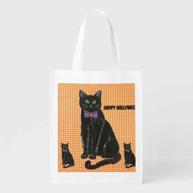 Kitty, Kitty, Kitty Pillow Grocery Bag (Front)