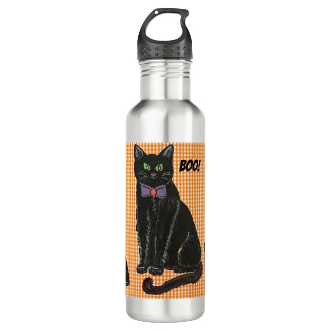 Kitty, Kitty, Kitty Pillow Stainless Steel Water Bottle (Front)