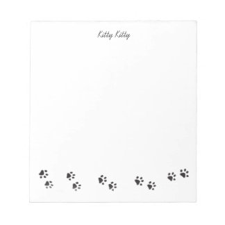 Kitty Kitty Paw Prints Note Pad