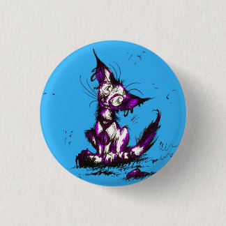 kitty, kitty purple kitty button