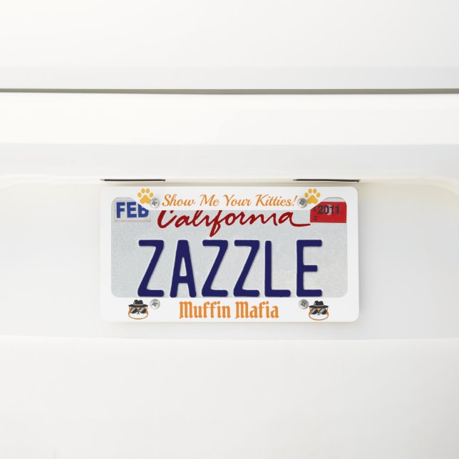 kitty license plate frame (On Car)