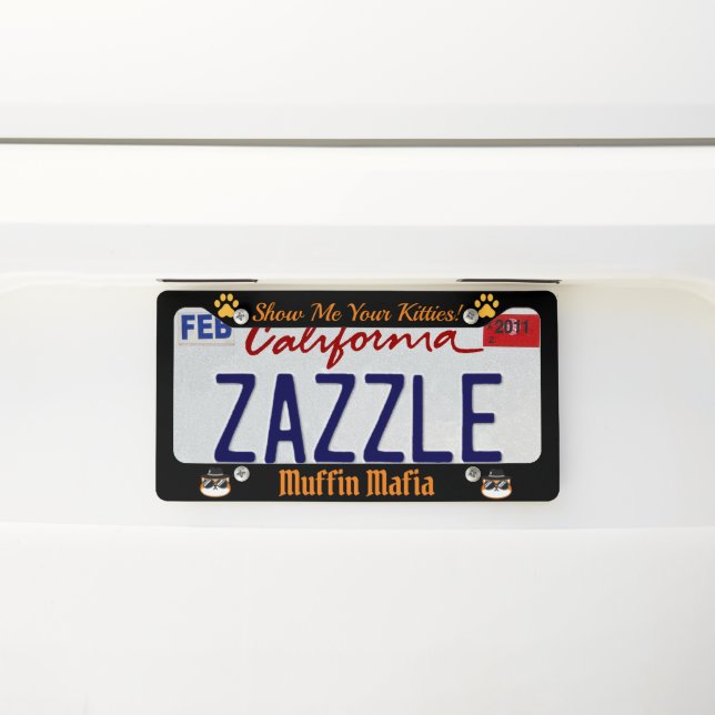 kitty license plate frame (On Car)