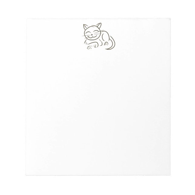 Kitty Line Drawing Notepad (Front)